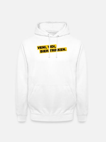 Veni, Vidi, Bier trinken - Unisex Hoodie - Weiß