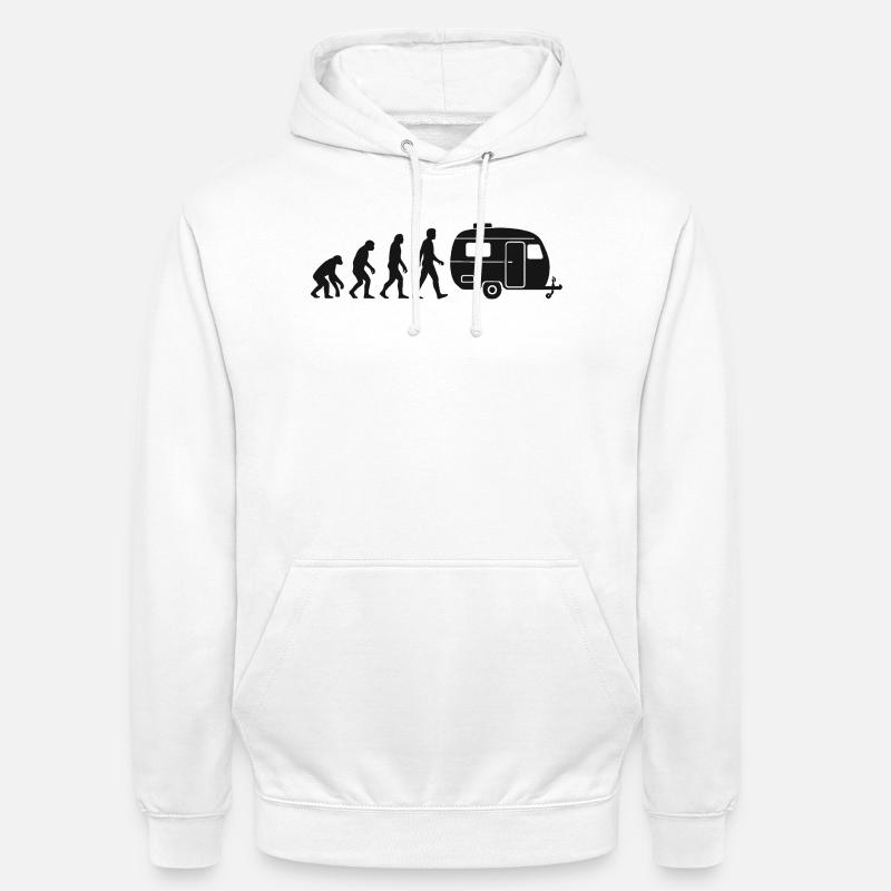 Evolution Wohnwagen Camper - Unisex Hoodie - Weiß