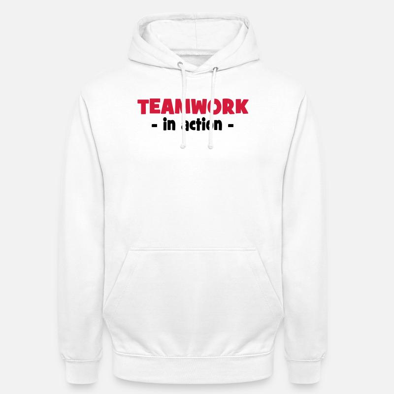 Travail d’équipe en action - Sweat-shirt à capuche unisexe - blanc