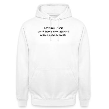 Cinema / Film / Zitat / TV-Serie - Unisex Hoodie - Weiß - Vorne - AI Model Male 185 dark (185cm) & AI Model Female 172 dark (172cm)