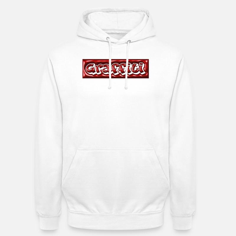 Bulle de graffiti 3D - Sweat-shirt à capuche unisexe - blanc