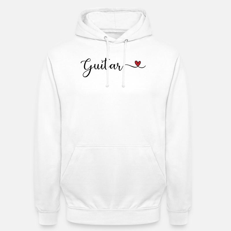 Gitarre - Unisex Hoodie - Weiß