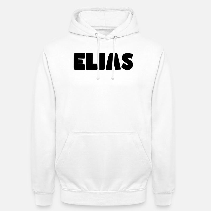 Nom d’Elias - Sweat-shirt à capuche unisexe - blanc