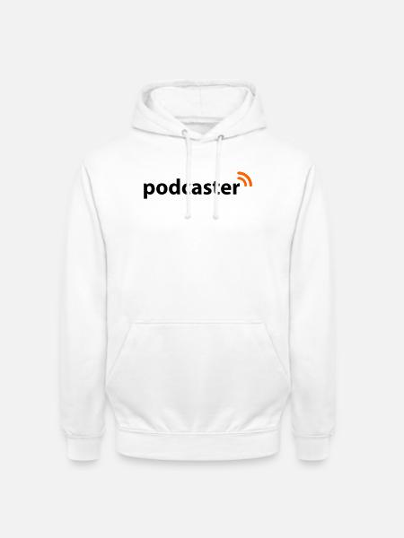 Podcaster | Funk | Wlan - Unisex Hoodie - white