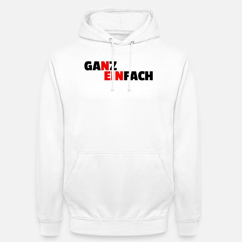 SIMPLEMENT NON - Sweat-shirt à capuche unisexe - blanc