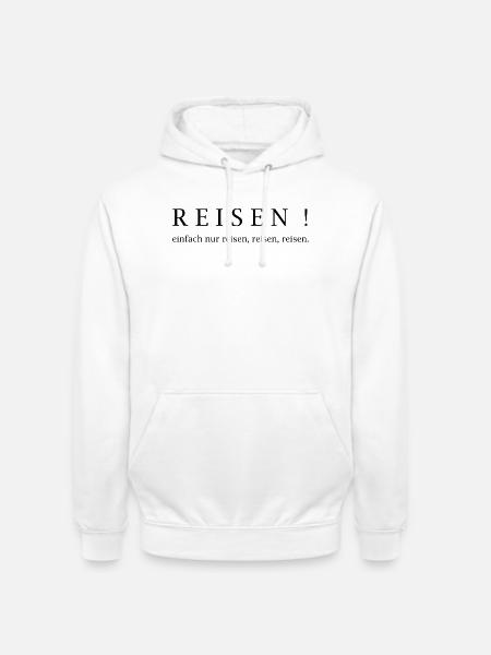 Travel! – Repeat trip motif - Unisex Hoodie - white