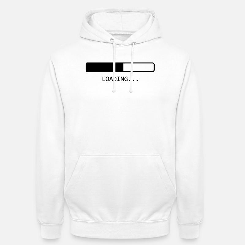 Loading... - Sweat-shirt à capuche unisexe - blanc