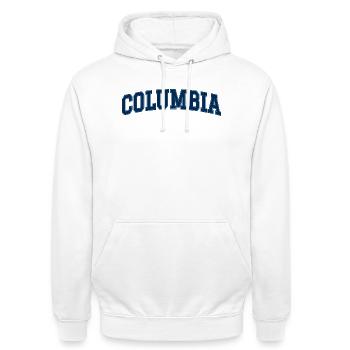 Arche de l’Université Columbia - Sweat-shirt à capuche unisexe - blanc - Devant - AI Model Male 185 dark (185cm) & AI Model Female 172 dark (172cm)