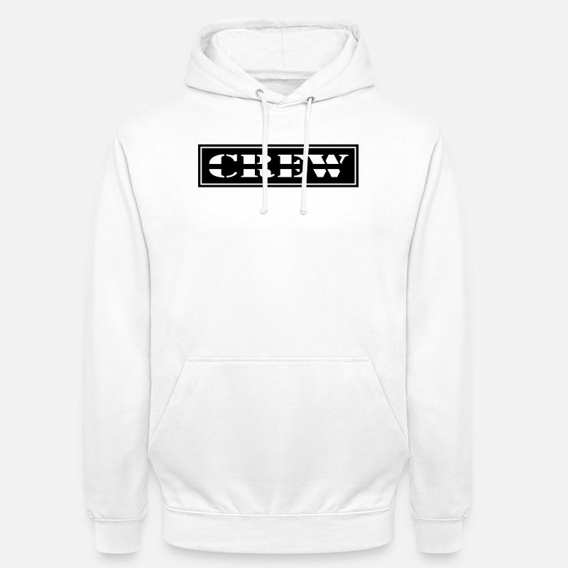 Crew Design im Patch Format - Unisex Hoodie - Weiß