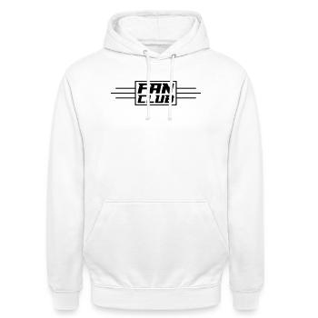 Fan Club Verein - Unisex Hoodie - Weiß - Vorne - AI Model Male 185 dark (185cm) & AI Model Female 172 dark (172cm)