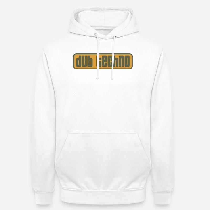 Dub Techno Retro Emblem - Sweat-shirt à capuche unisexe - blanc