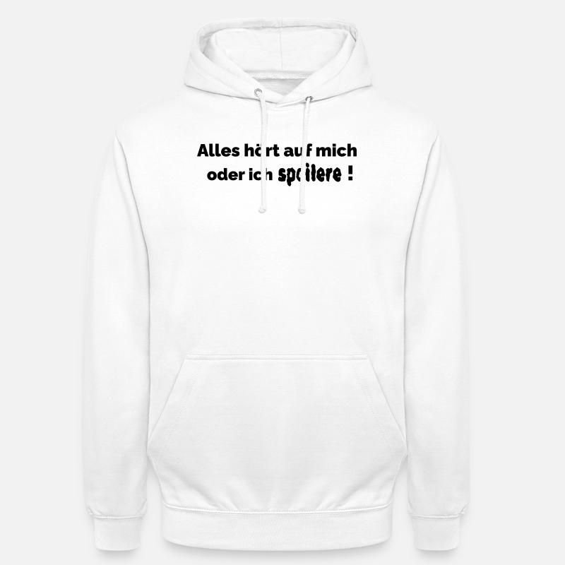 ich spoilere - Unisex Hoodie - Weiß