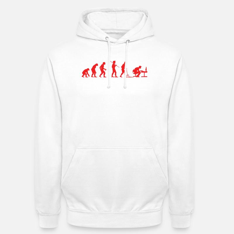 Evolution Gamer | Computer Freak Nerd PC - Unisex Hoodie - Weiß