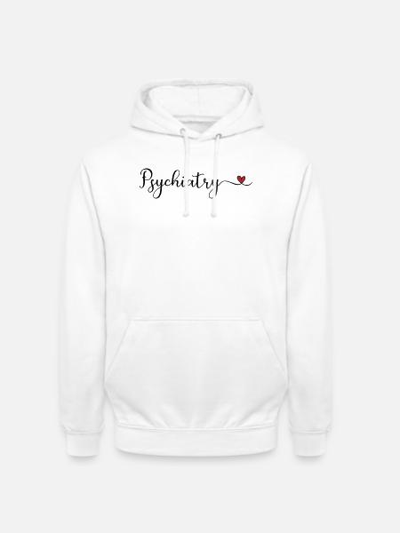 Psychiatrie-Herz - Unisex Hoodie - Weiß