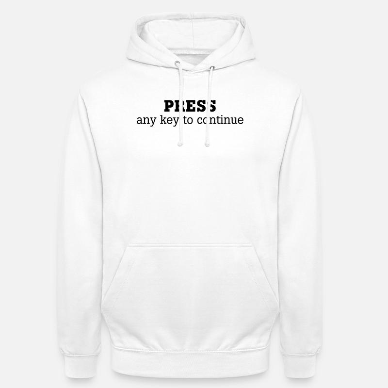 Press any key to continue - Unisex Hoodie - Weiß