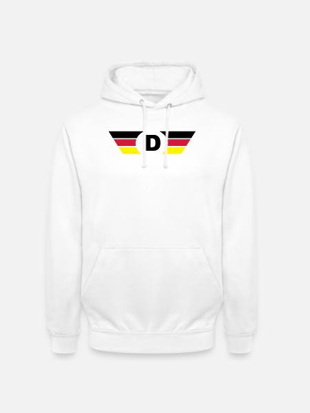 Germany flag / symbol top - Unisex Hoodie - white