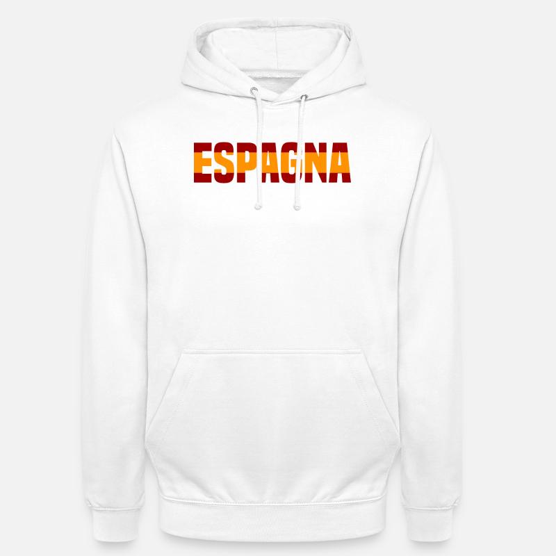Espagna Contrasté - Sweat-shirt à capuche unisexe - blanc