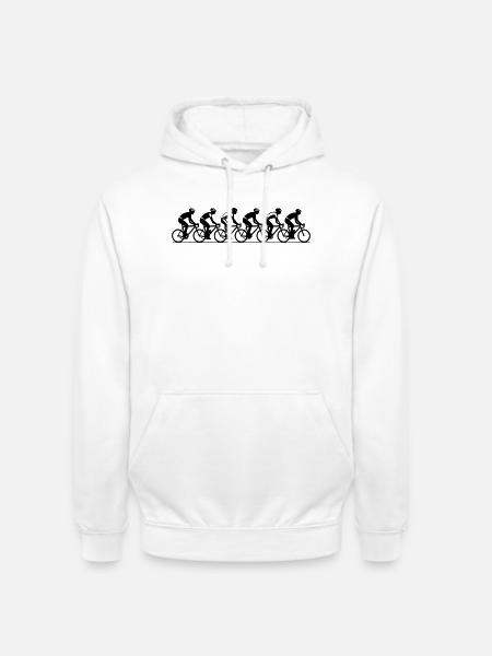 Radrennfahrer - Unisex Hoodie - Weiß