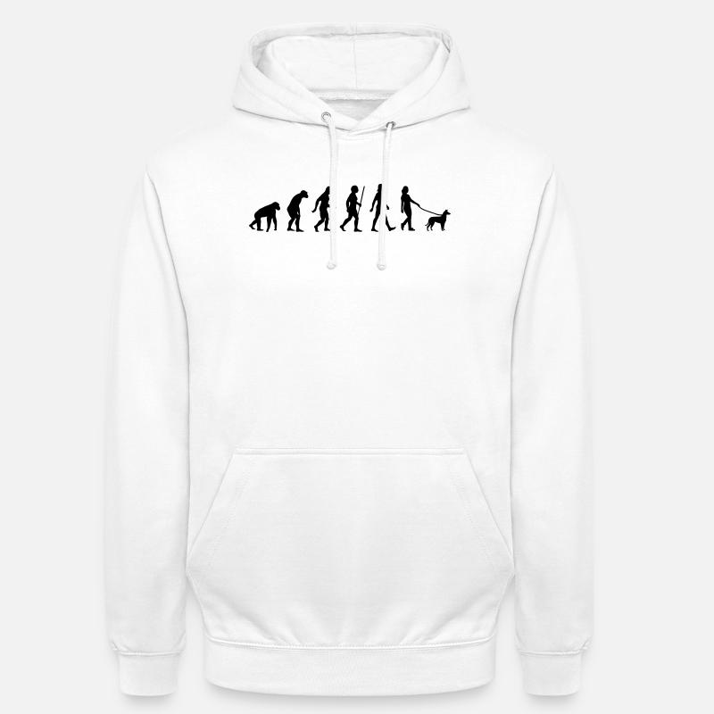 EvolutionCollie aux cheveux courts Femme - Sweat-shirt à capuche unisexe - blanc