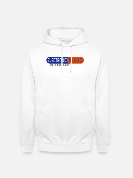 Electronic Music - Sweat-shirt à capuche unisexe - blanc
