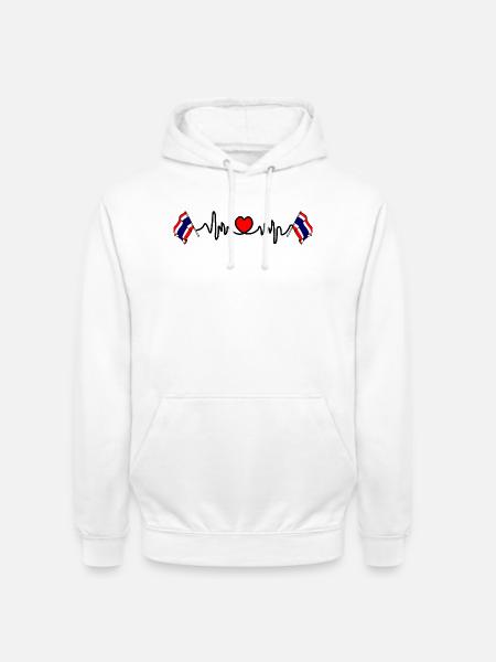 Herzfrequenz-Cardio für Thailand - Unisex Hoodie - Weiß