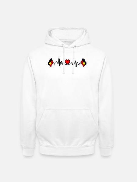 Herzfrequenz-Cardio für Aborigines - Unisex Hoodie - Weiß