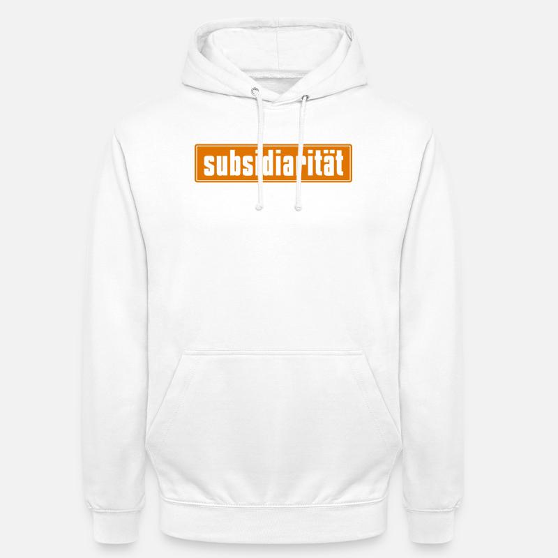Abstrakte Farbexplosion auf Leinwand - Unisex Hoodie - Weiß