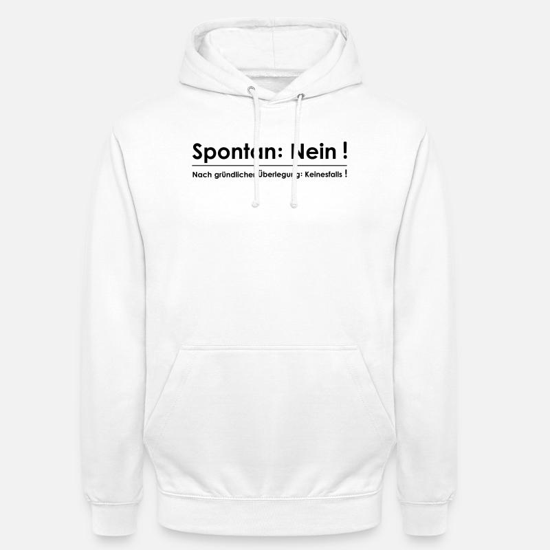 Spontané Non - Sweat-shirt à capuche unisexe - blanc