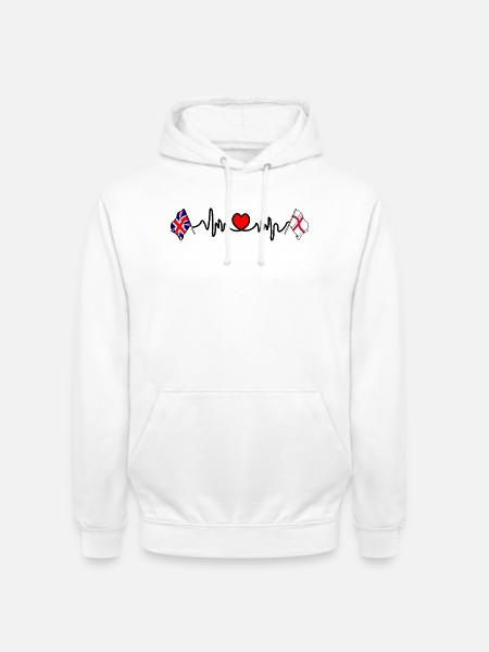 City of London & UK Heartbeat - Unisex Hoodie - white