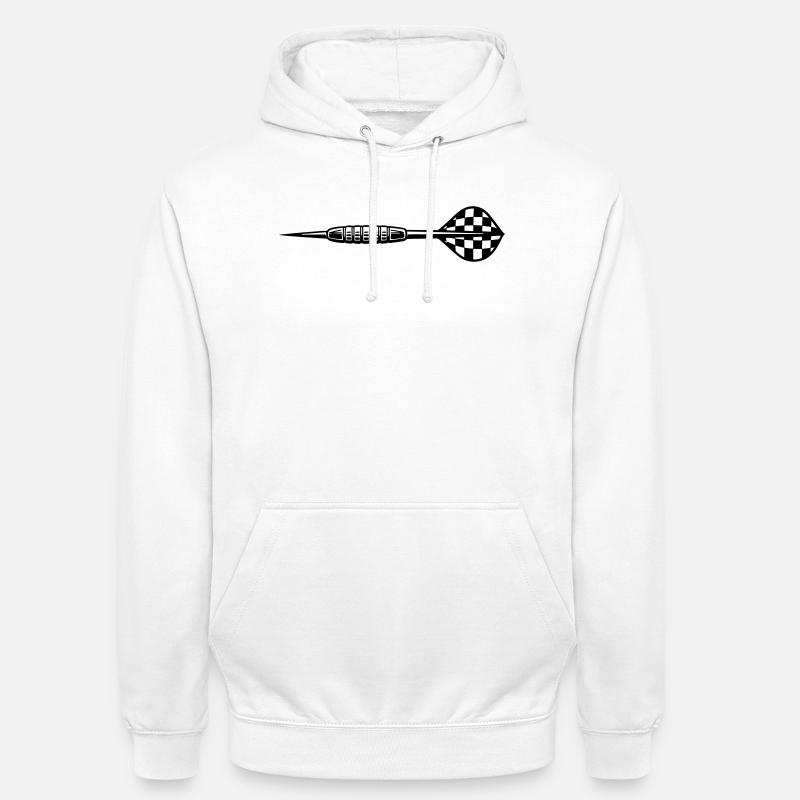 Lancer de fléchettes - Sweat-shirt à capuche unisexe - blanc