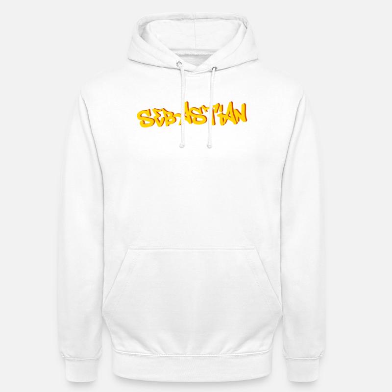 Sebastian - Sweat-shirt à capuche unisexe - blanc