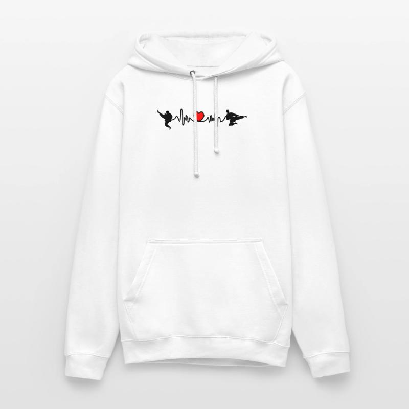 Karate Cardio oder Herzfrequenz mit Karate-Kicks Unisex Hoodie