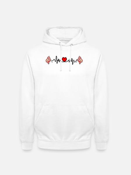 Cardio de fréquence cardiaque pour Brême - Sweat-shirt à capuche unisexe - blanc
