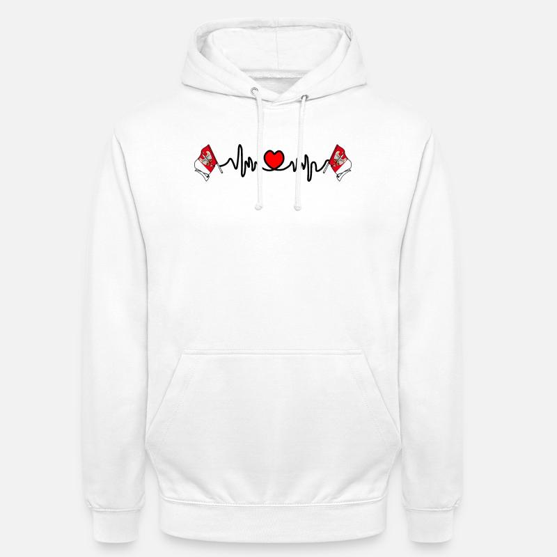 Herzfrequenz Cardio, Großpolen - Unisex Hoodie - Weiß