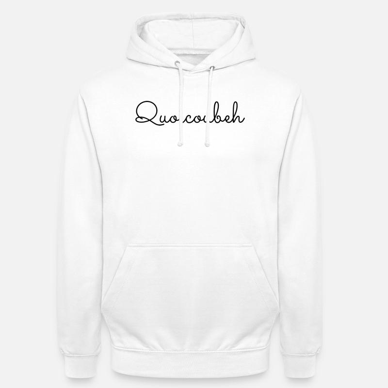 Quoicoubeh - Sweat-shirt à capuche unisexe - blanc