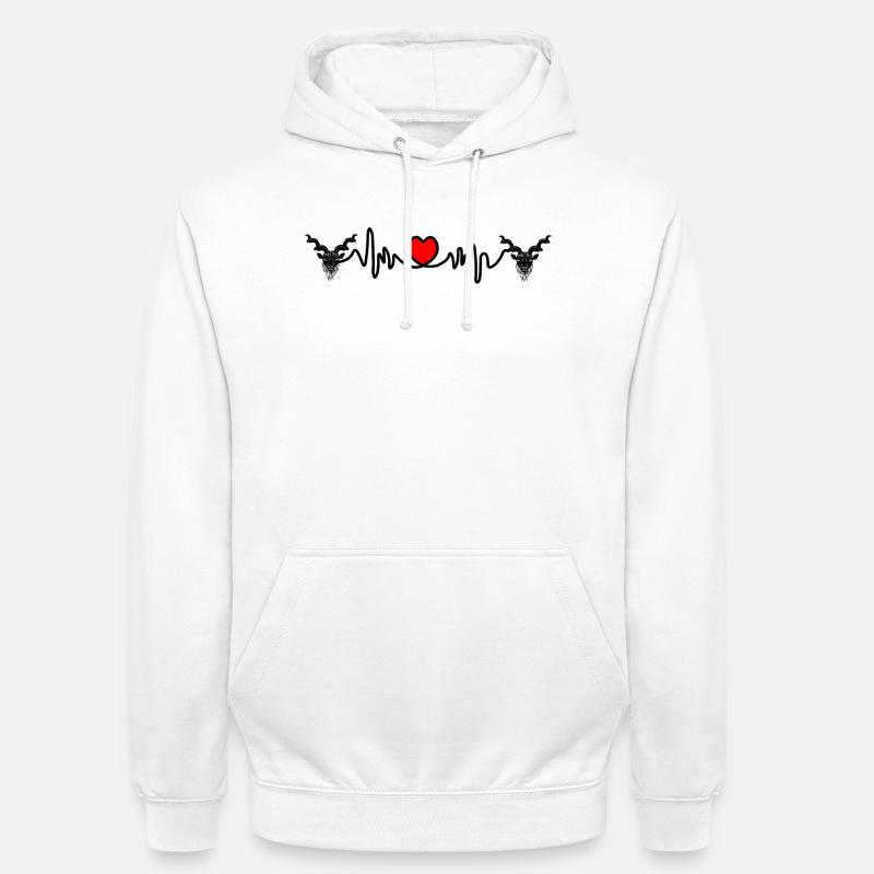 Herzfrequenz Cardio Steinbock Steinbock Steinbock - Unisex Hoodie - Weiß