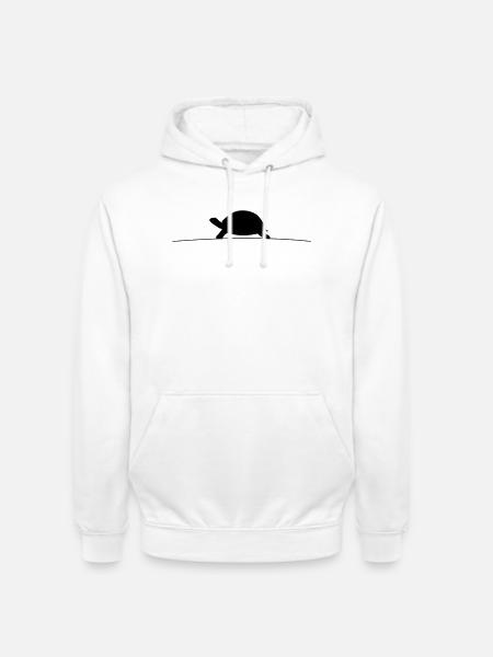 Turtle Silhouette - Unisex Hoodie - white
