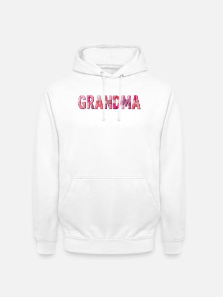 Großmutter Pink Plaid Buchstaben Patchwork - Unisex Hoodie - Weiß