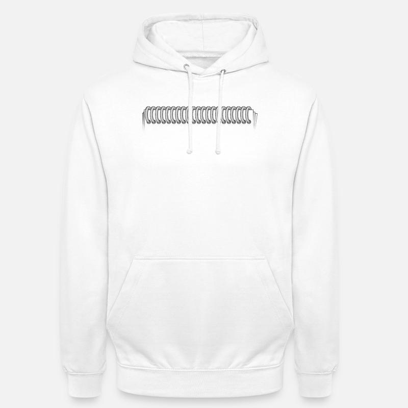 POST-SCRIPTUM H - Sweat-shirt à capuche unisexe - blanc