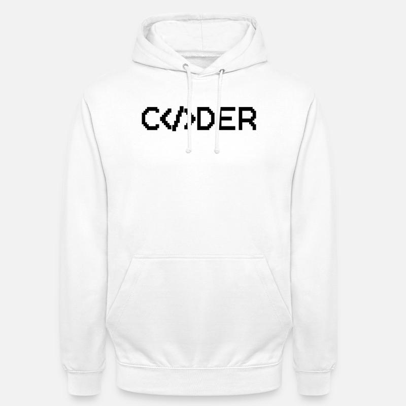Codeur - Sweat-shirt à capuche unisexe - blanc