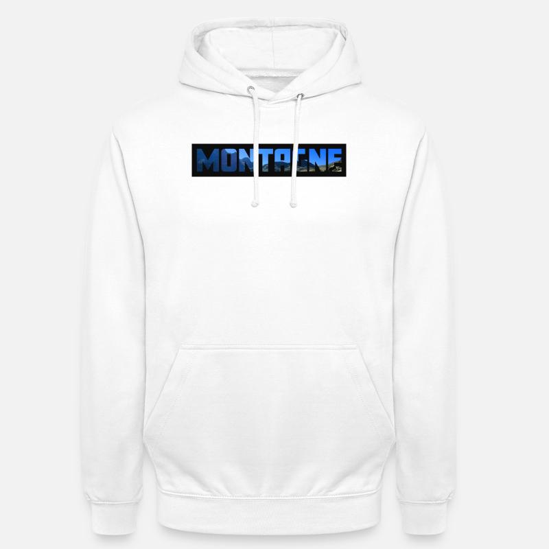 Montagne - Sweat-shirt à capuche unisexe - blanc