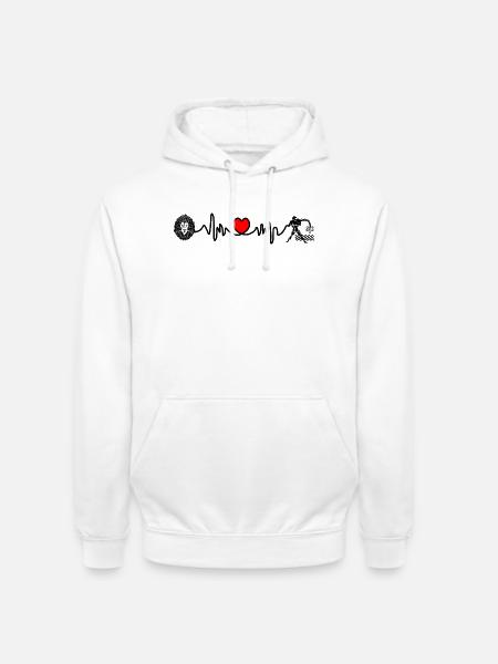 Herzfrequenz Cardio Löwe Wassermann - Unisex Hoodie - Weiß
