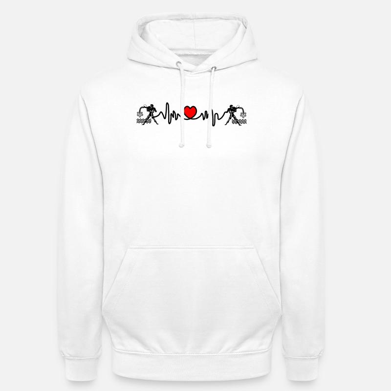 Herzfrequenz Cardio Wassermann Wassermann - Unisex Hoodie - Weiß
