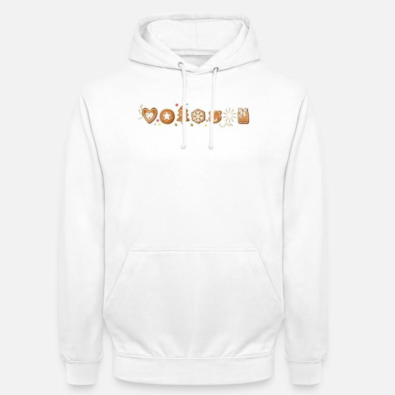 Biscuits de Noël - Sweat-shirt à capuche unisexe - blanc