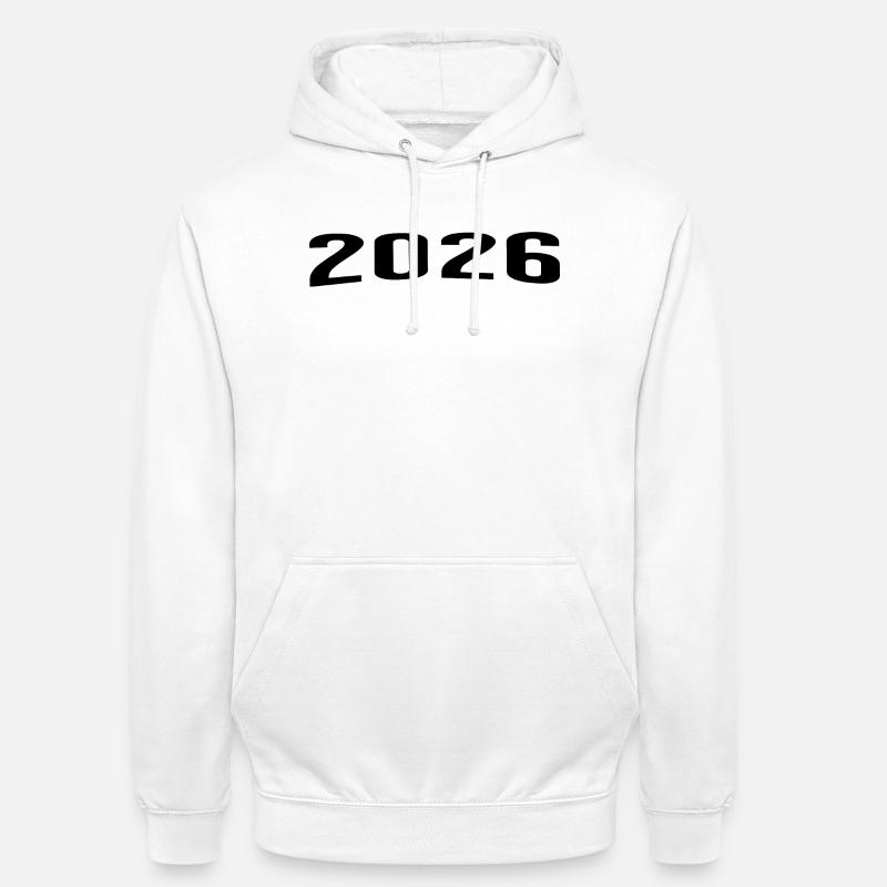2026 - Sweat-shirt à capuche unisexe - blanc