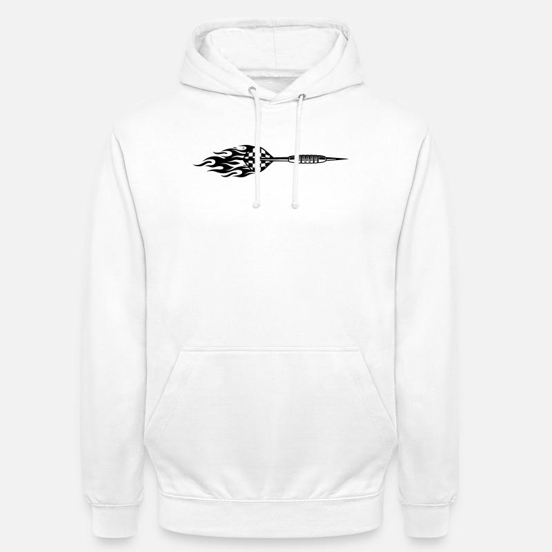 Symbole de fléchette Feu - Sweat-shirt à capuche unisexe - blanc