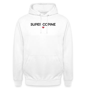 Tolle Freundin - Unisex Hoodie - Weiß - Vorne - AI Model Male 185 dark (185cm) & AI Model Female 172 dark (172cm)