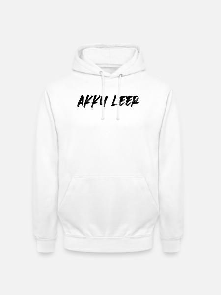 Akku leer - Unisex Hoodie - Weiß