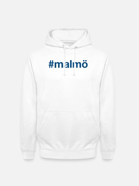 MALMÖ Sweden Sweden Hashtag - Unisex Hoodie - white
