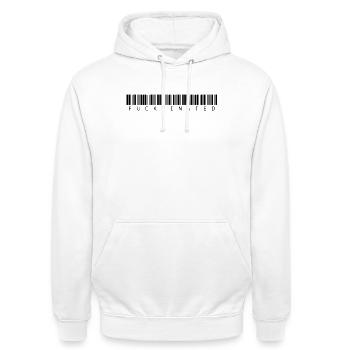 vaccinated - Unisex Hoodie - white - Front - AI Model Male 185 dark (185cm) & AI Model Female 172 dark (172cm)